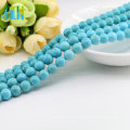 M0006 Atacado Moda Rodada Enfeite Cor Azul Solto Real Natural Turquesa Gemstones Beads